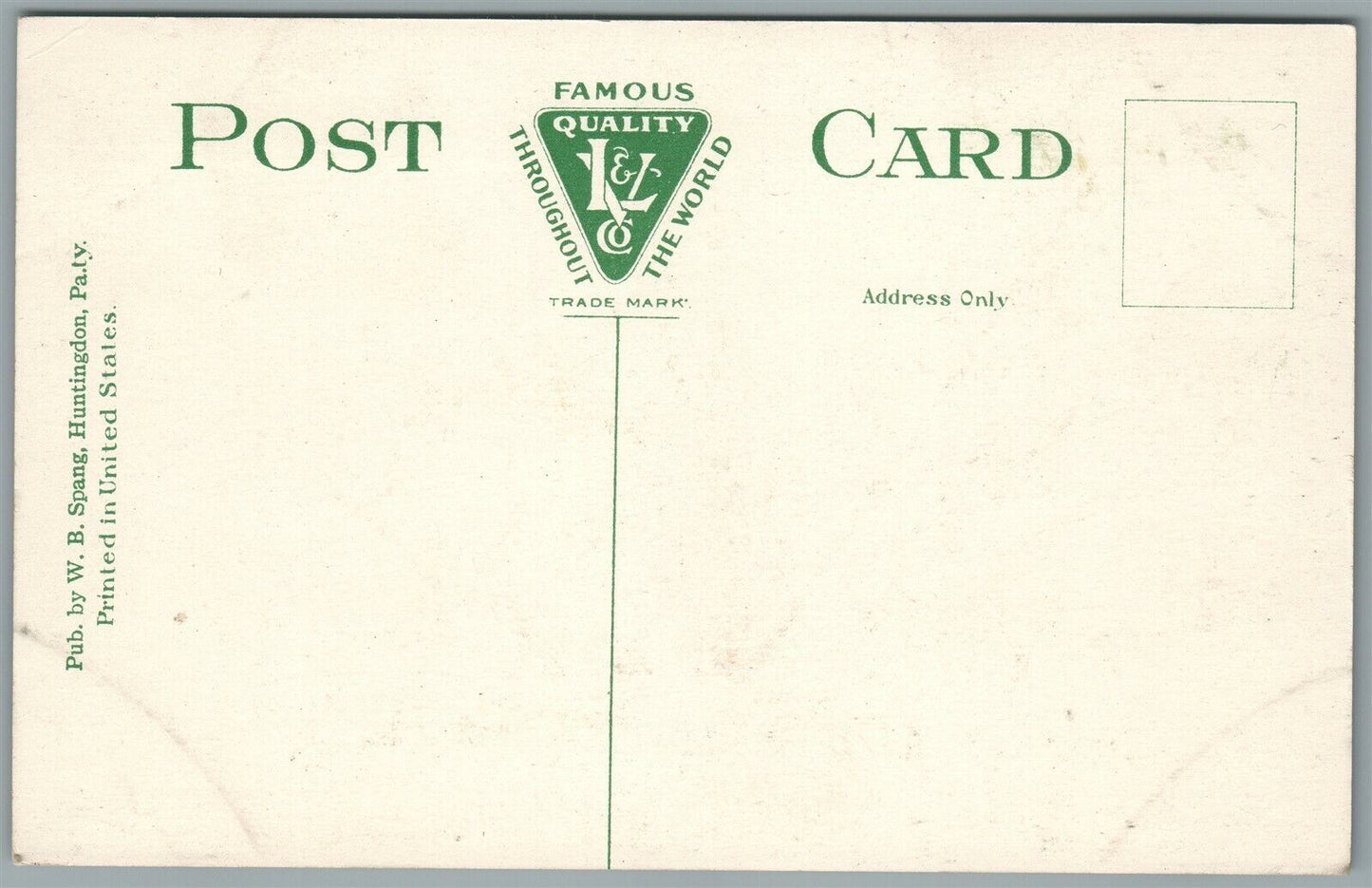 HUNTINGDON & PETERSBURG PA POWER HOUSE & DAM on JUNIATA RIVER ANTIQUE POSTCARD