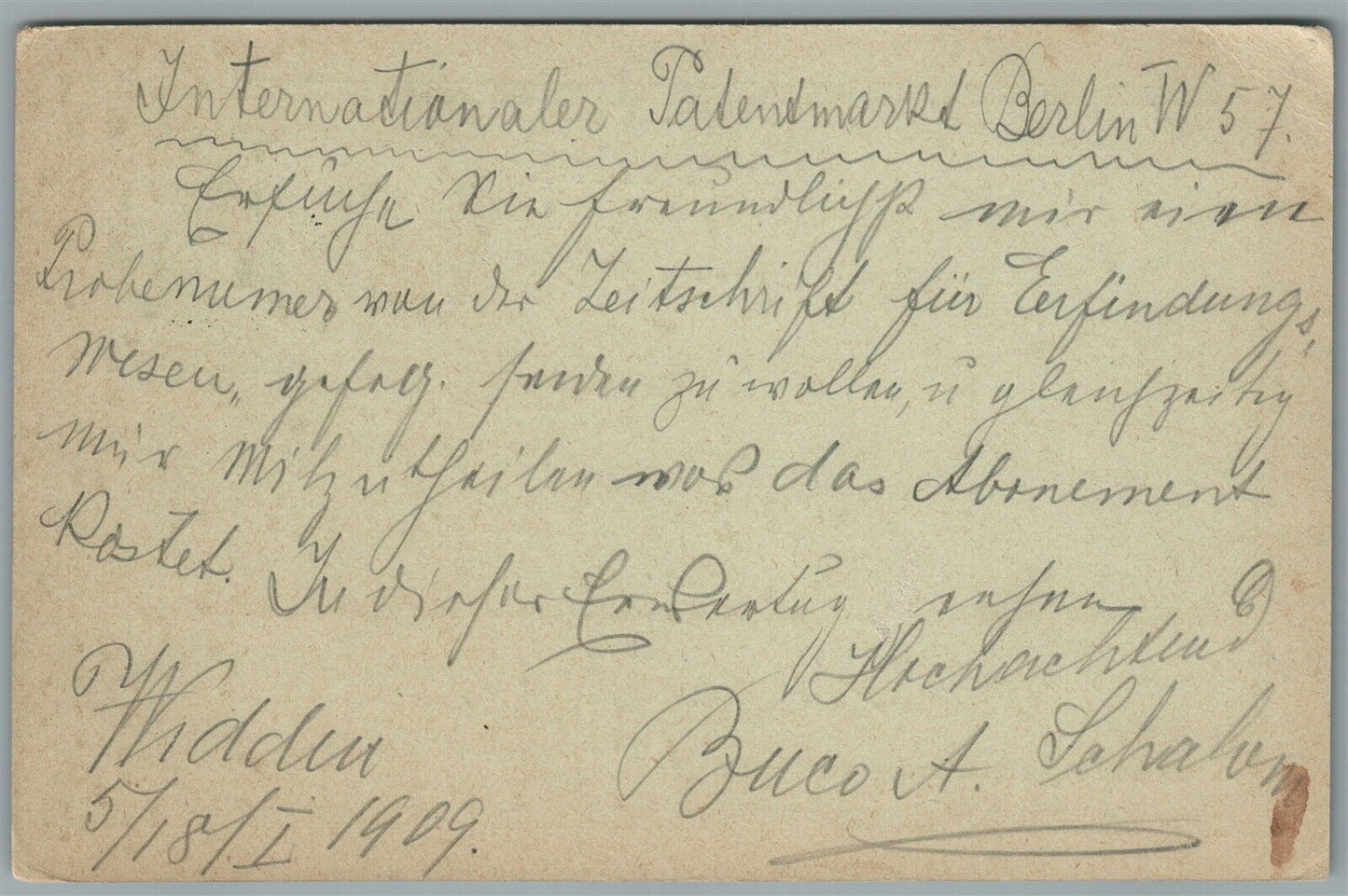 BULGARIA 1909 ANTIQUE POSTCARD