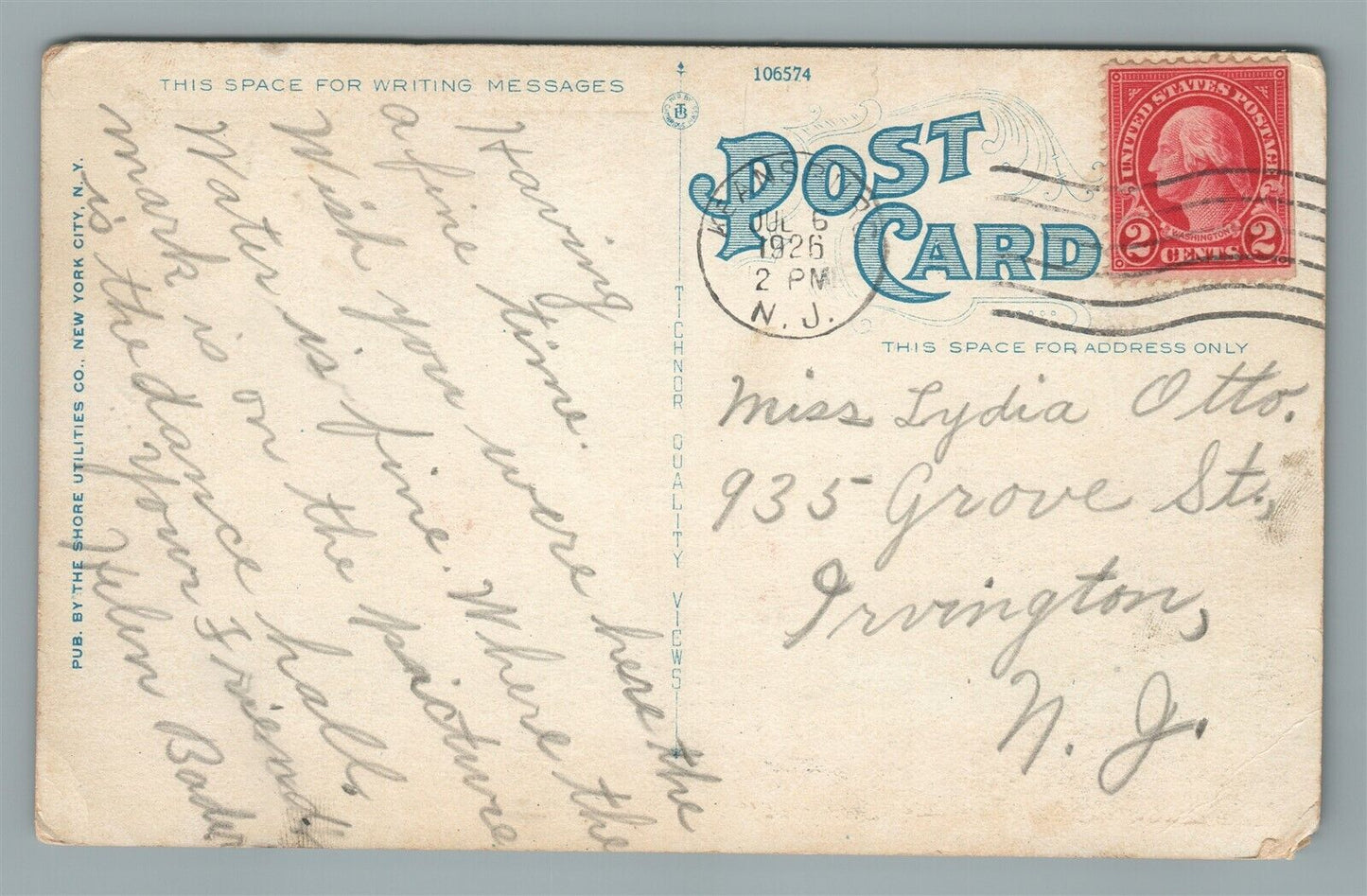 IDEAL BEACH NJ SCENE ON THE BOARDWALK ANTIQUE POSTCARD