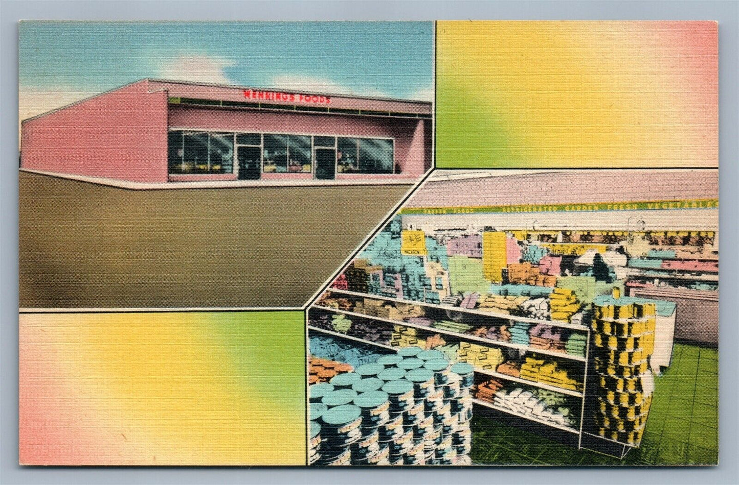 FT.WORTH TX WEHRING'S FOOD STORE VINTAGE POSTCARD