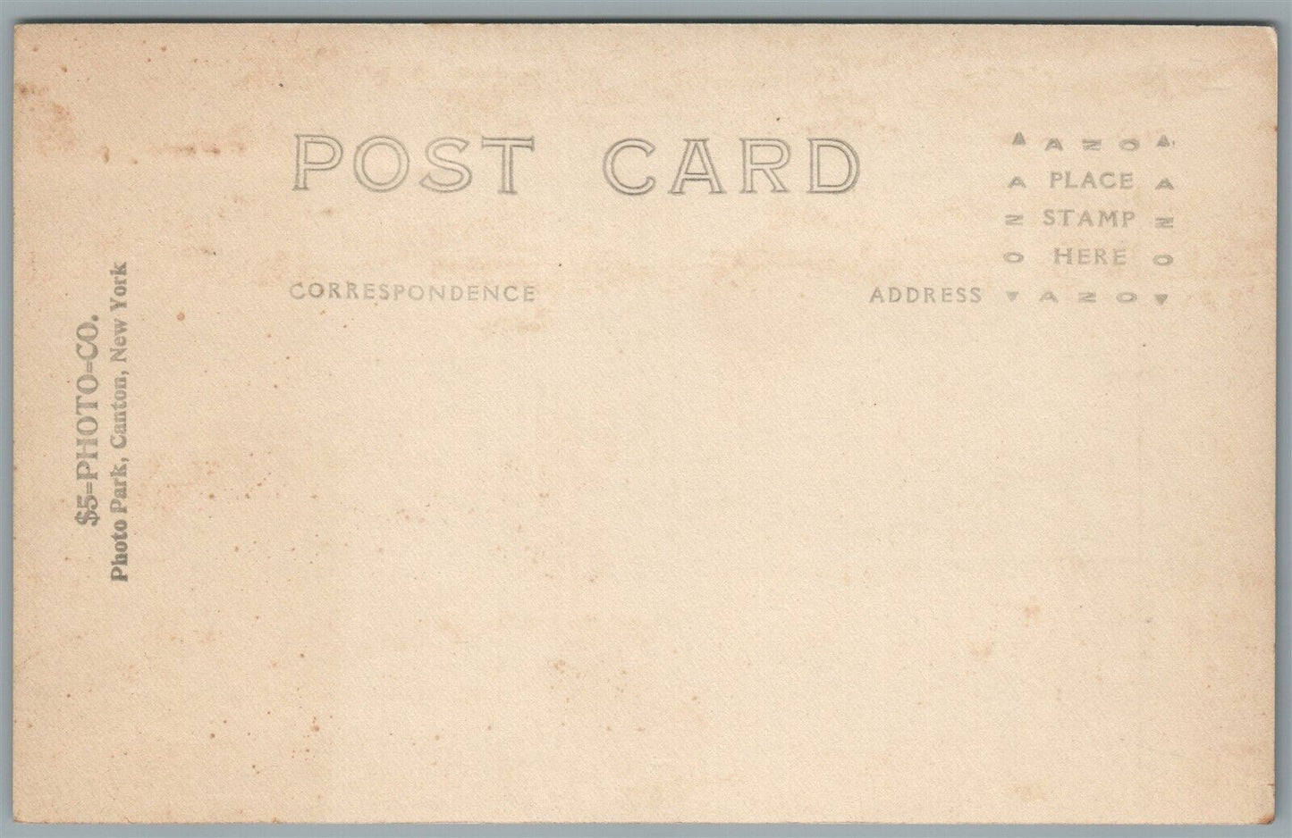 MASSENA NY EPISCOPAL CHURCH ANTIQUE REAL PHOTO POSTCARD RPPC