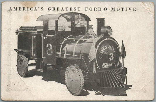 AMERICA'S GREATEST FORD-O-MOTIVE ANTIQUE POSTCARD for DISABLED VETERANS