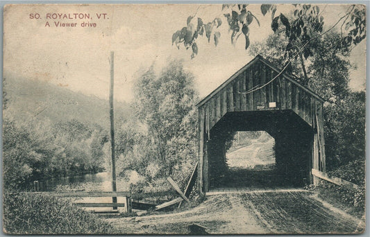 SOUTH ROYALTON VT VIEWER DRIVE ANTIQUE POSTCARD