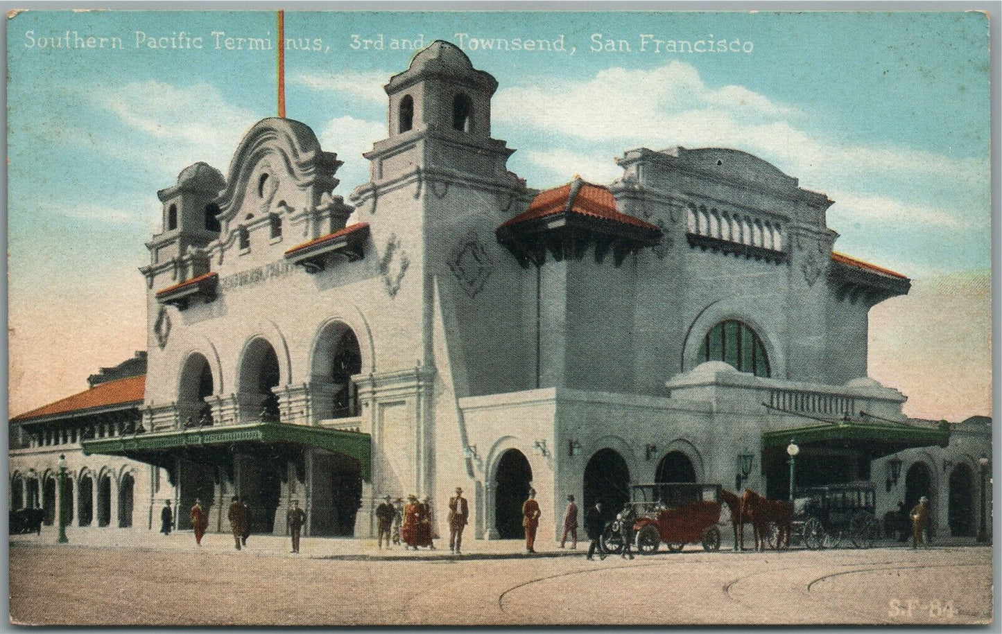 SAN FRANCISCO CA RAILROAD STATION RAILWAY DEPOT ANTIQUE POSTCARD
