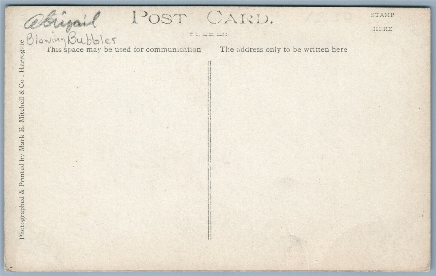 BOY SMOKING PIPE ANTIQUE PHOTOMONTAGE REAL PHOTO POSTCARD RPPC HARROGATE UK