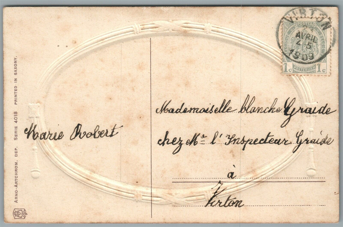 CATS in BOX ANTIQUE POSTCARD