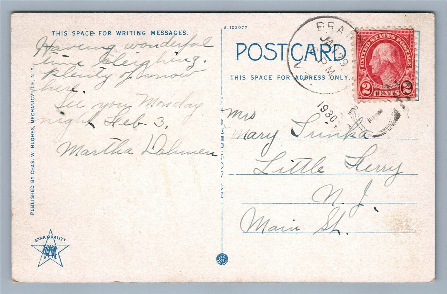 BRANDON VT EPISCOPAL CHURCH 1930 VINTAGE POSTCARD