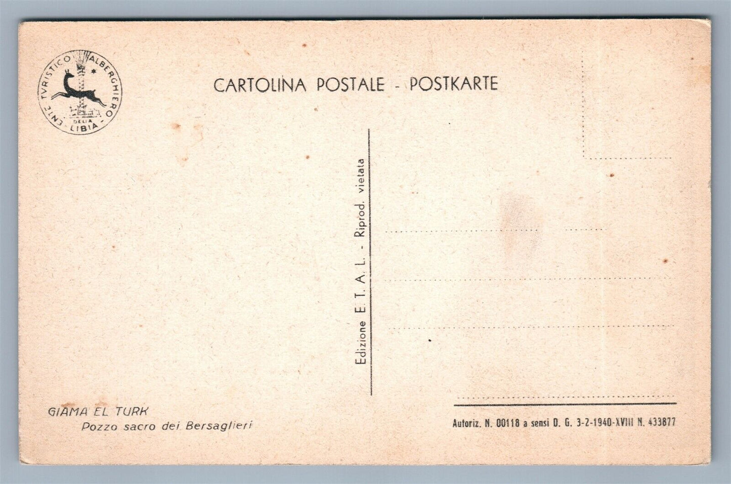 MILITARY SCENE w/ MACHINE GUN ITALIAN ANTIQUE POSTCARD