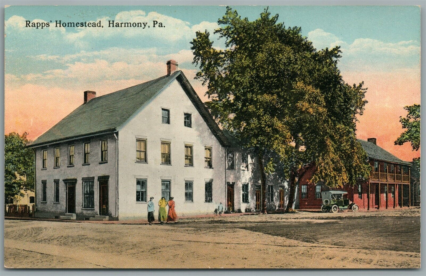 HARMONY PA RAPP'S HOMESTEAD ANTIQUE POSTCARD