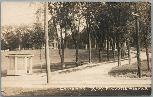 BURLINGTON VT MARY FLETCHER HOSPITAL ANTIQUE REAL PHOTO POSTCARD RPPC