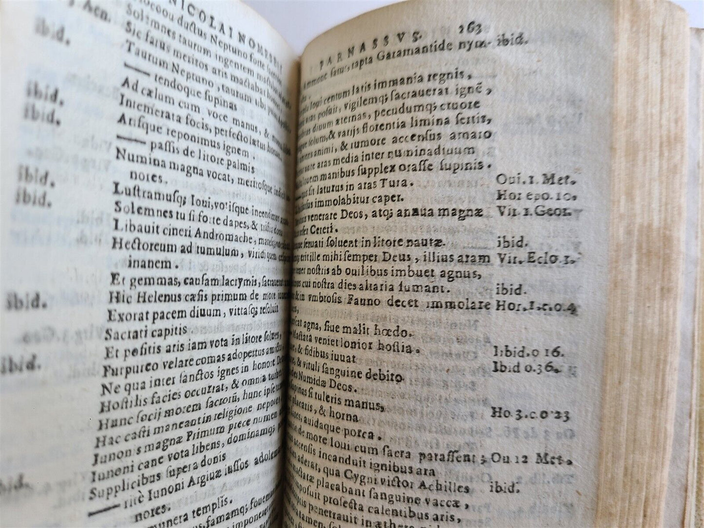 1617 POETRY PARNASSUS POETICUS antique VELLUM BOUND over 1000 pages w/ slip case