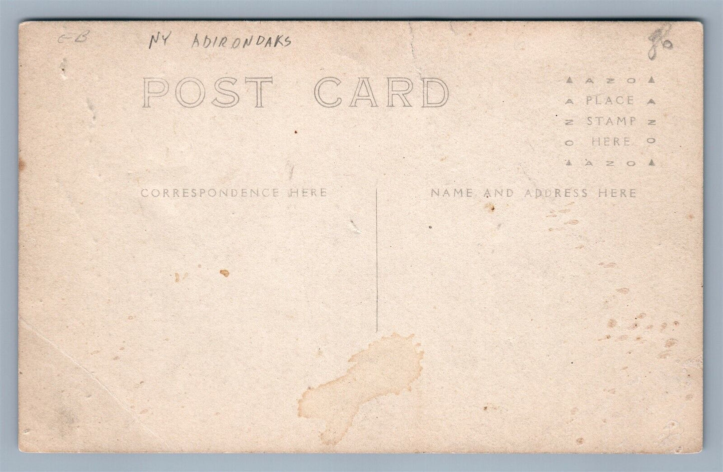 ADIRONDACKS NY HEART LAKE ANTIQUE REAL PHOTO POSTCARD RPPC