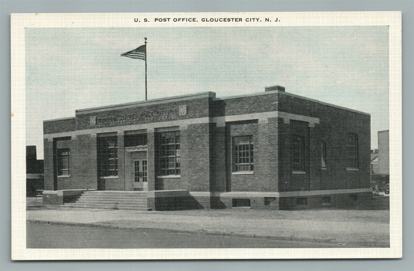 GLOUCESTER CITY NJ POST OFFICE VINTAGE POSTCARD