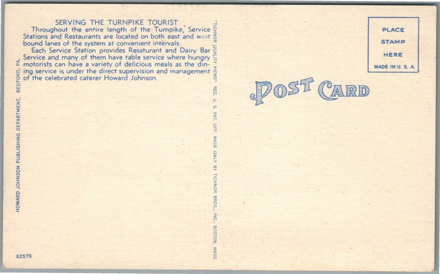 PENNSYLVANIA TURNPIKE GULF SERVICE GAS STATION VINTAGE POSTCARD