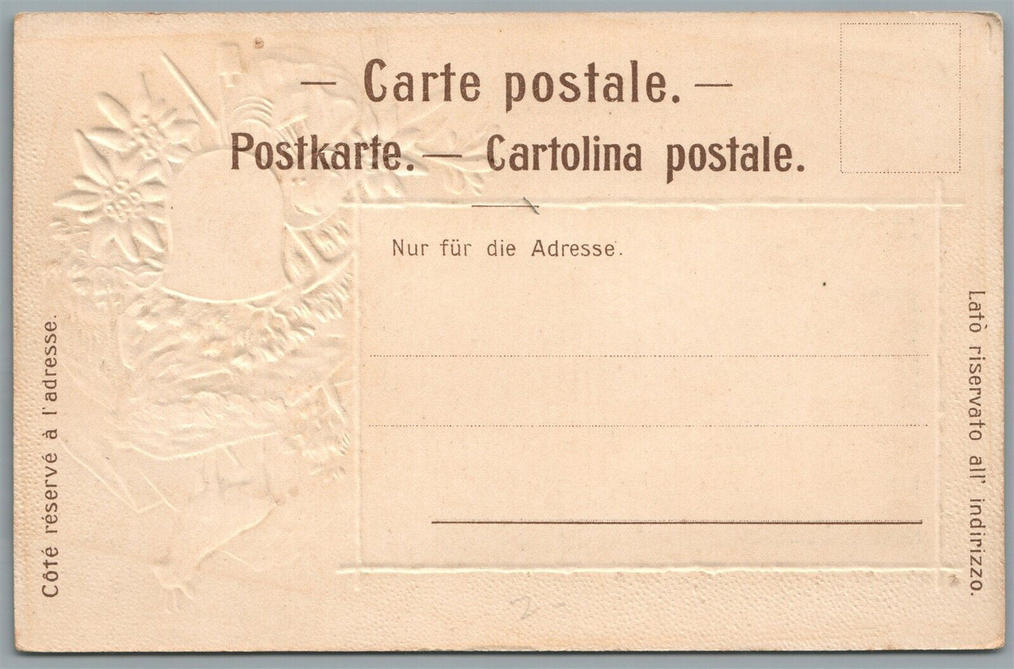 SWITZERLAND RHEINFALL EMBOSSED ANTIQUE POSTCARD
