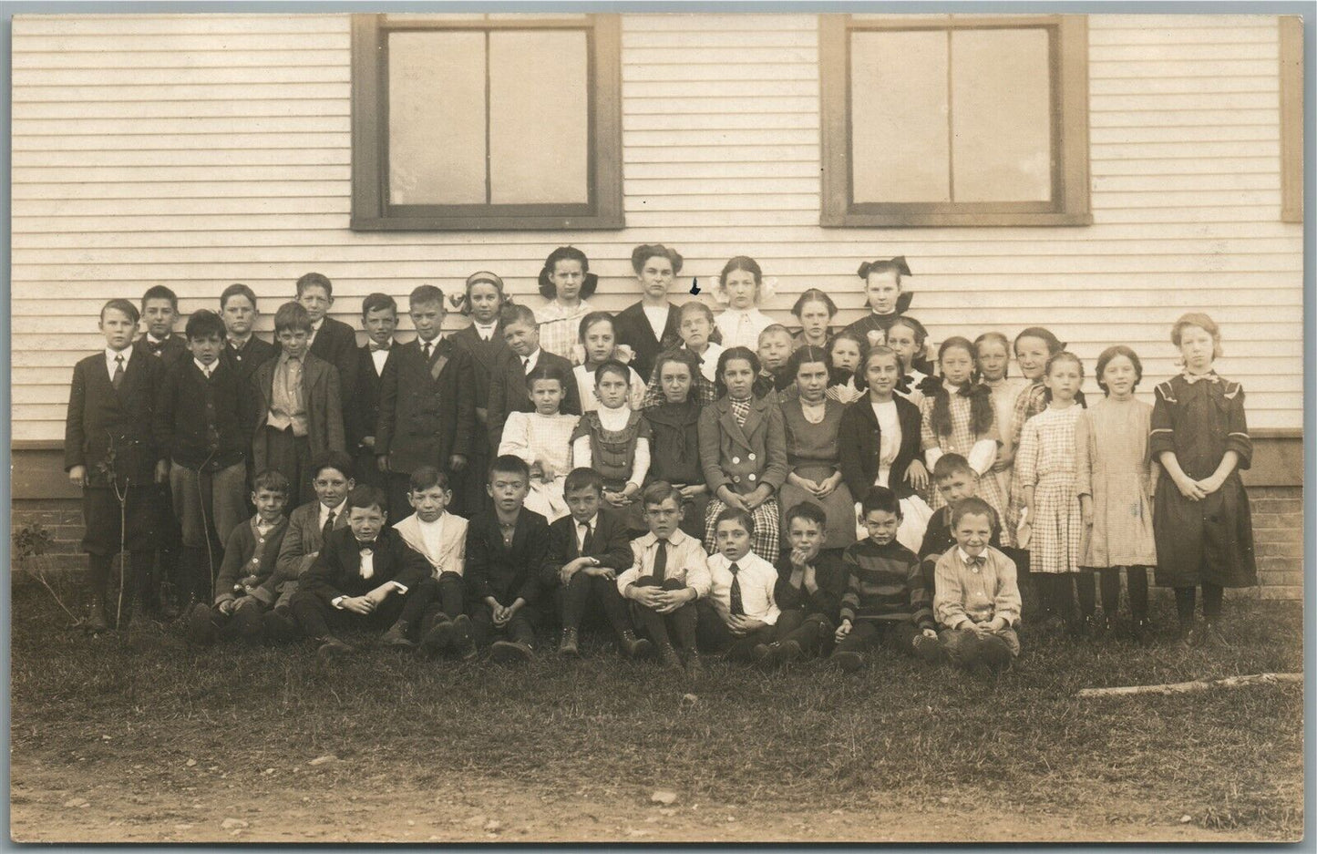 CONCORD VT INTERMEDIATE SCHOOL ANTIQUE REAL PHOTO POSTCARD RPPC