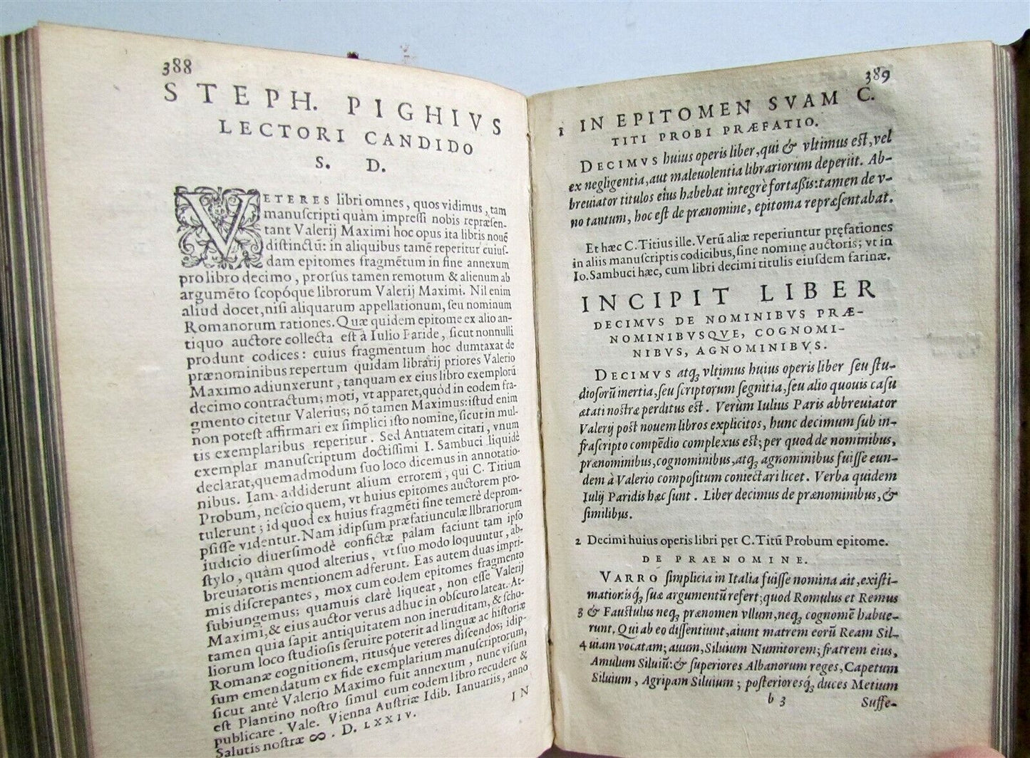 1575 PLANTIN PUBLISHING VALERIUS MAXIMUS VELLUM antique 16th Century