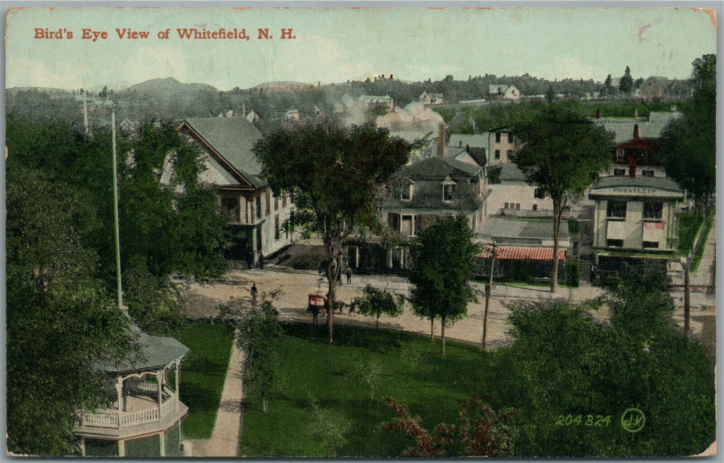 WHITEFIELD NH BIRDS EYE VIEW ANTIQUE POSTCARD