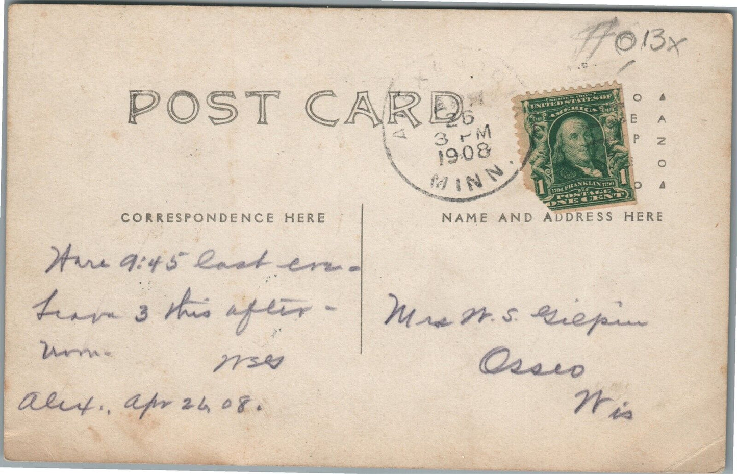 ALEXANDRIA MN RAILROAD STATION RAILWAY DEPOT VINTAGE REAL PHOTO POSTCARD RPPC