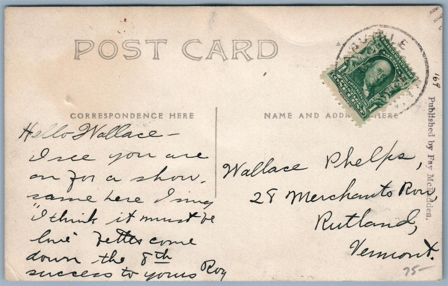 GRANVILLE N.Y. IS NOT A DRY TOWN ANTIQUE PHOTOMONTAGE REAL PHOTO RPPC FISHING