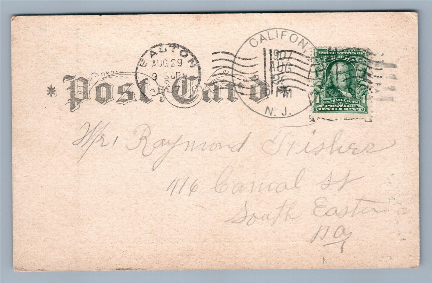 FAIRMOUNT NJ PRESBYTERIAN CHURCH ANTIQUE POSTCARD