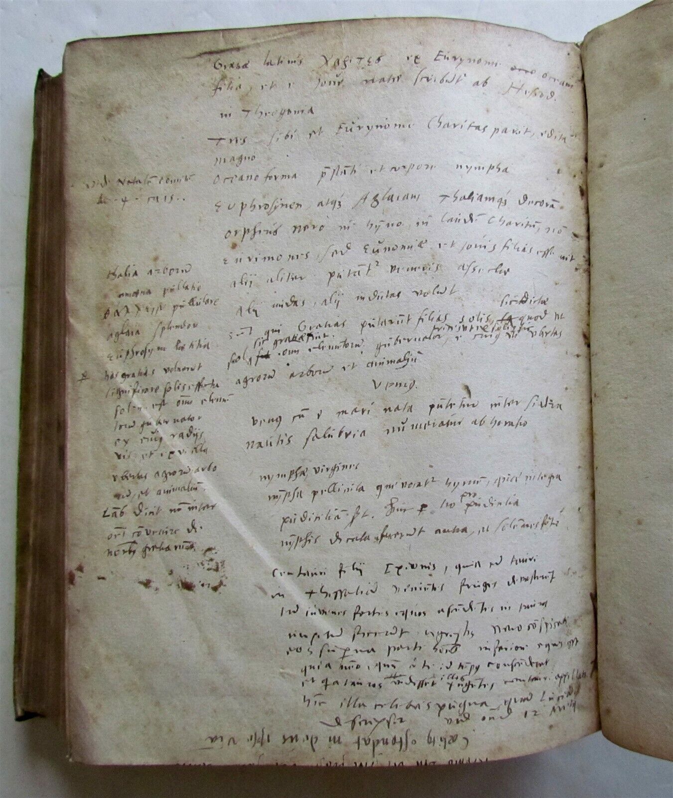1579 HORACE POETRY PLANTIN EDITION antique in LATIN VELLUM BOUND 16th CENTURY