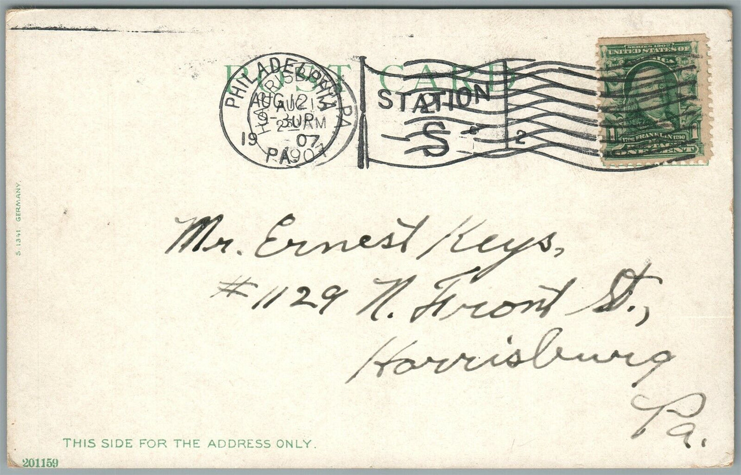 NEWARK NJ HAHNE'S DEPT. STORE ANTIQUE POSTCARD