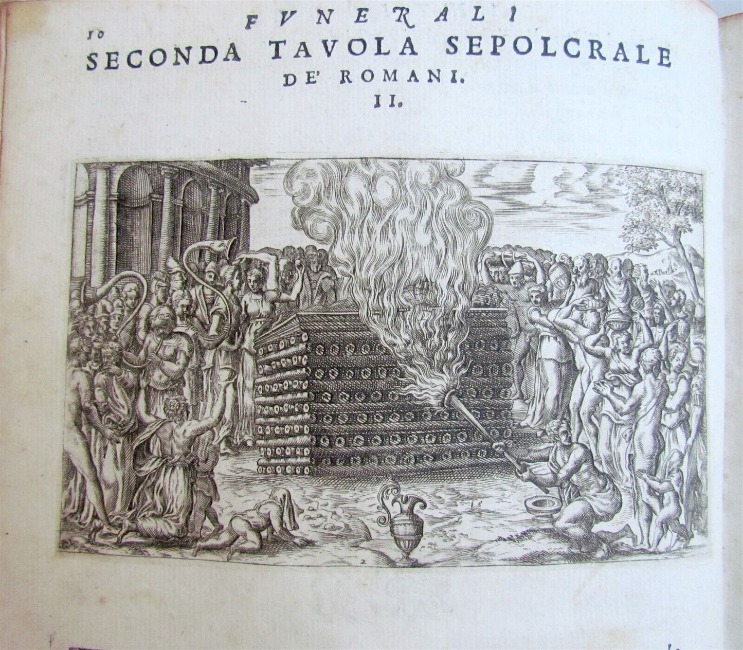 1574 ILLUSTRATED ANCIENT BURIAL RITES antique Funerali antichi VELLUM BINDING