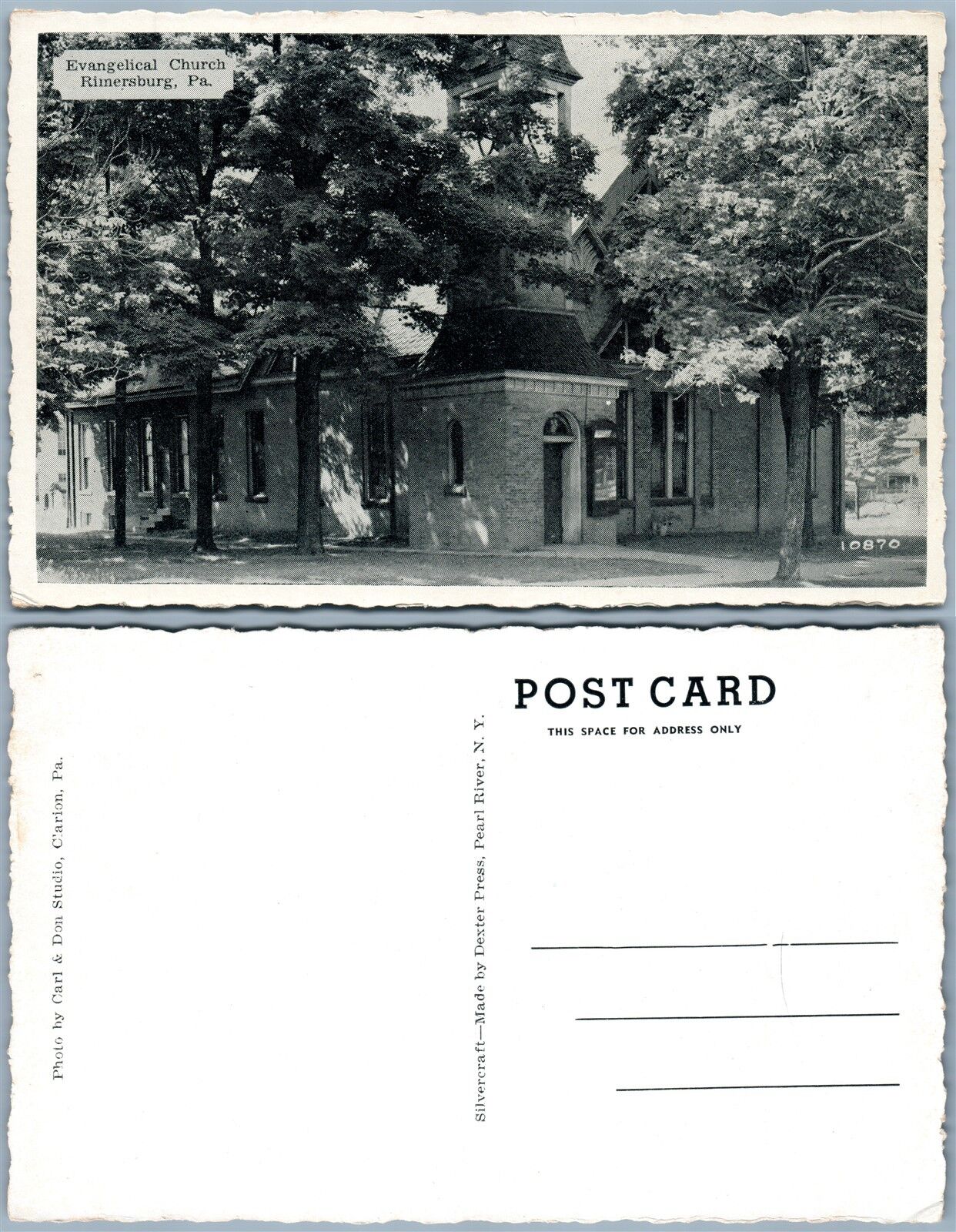RIMERSBURG PA EVANGELICAL CHURCH VINTAGE POSTCARD