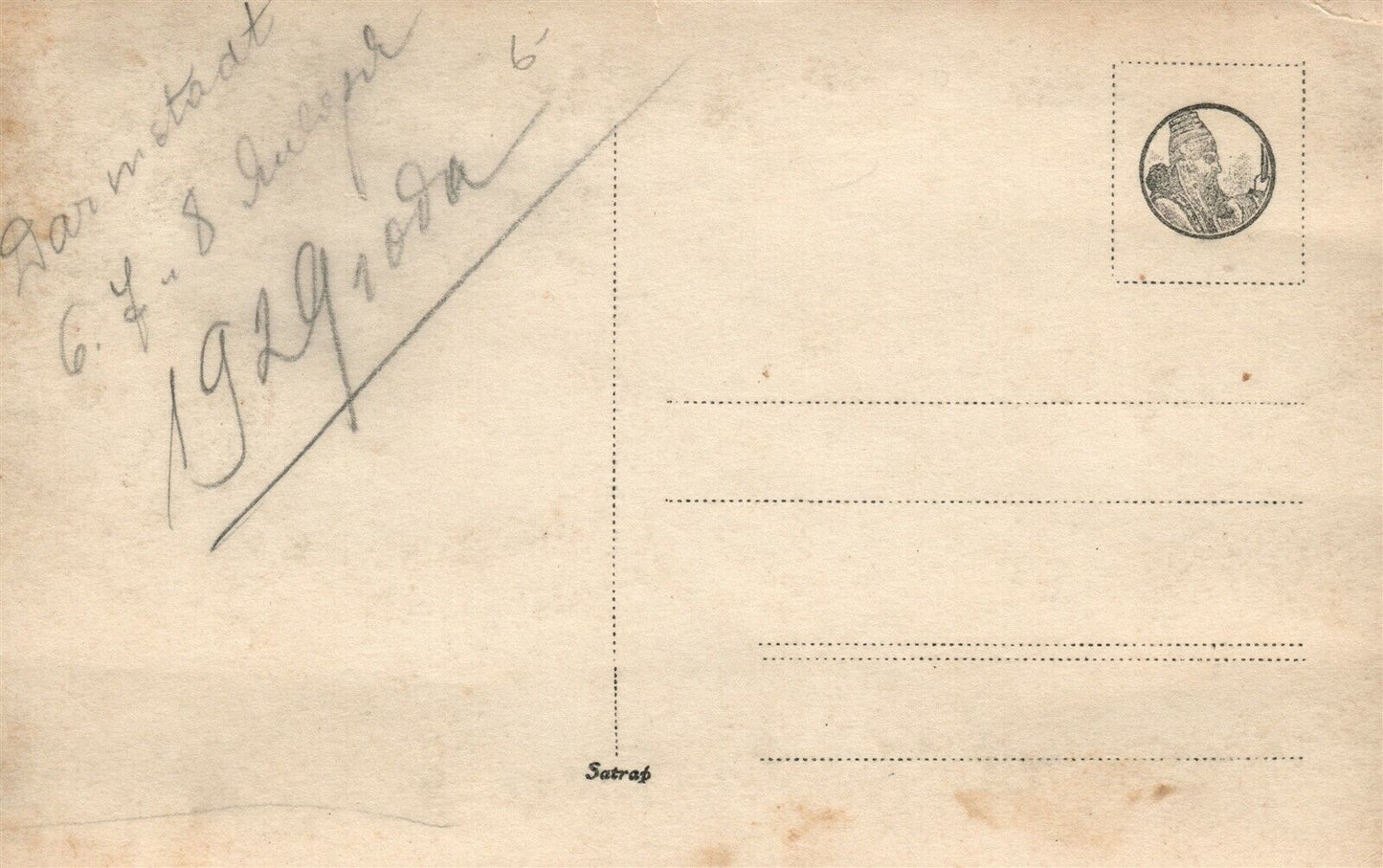 RUSSIAN ORTHODOX CHURCH DARMSTADT GERMANY 1929 VINTAGE REAL PHOTO POSTCARD RPPC