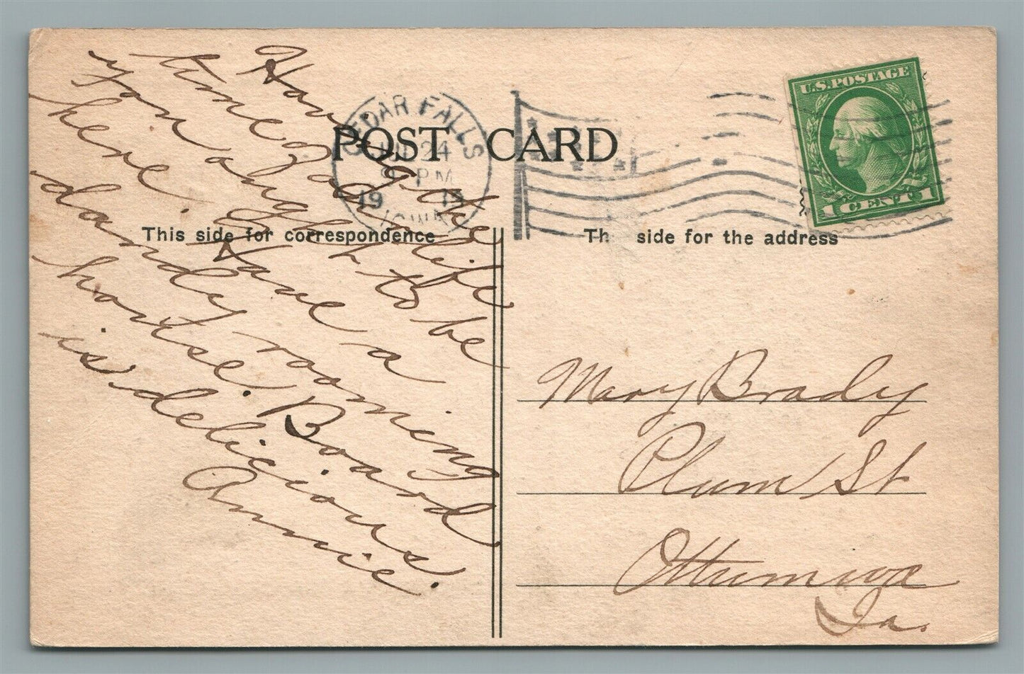 CEDAR FALLS IA ISTC LABORATORY & GYMNASIUM ANTIQUE REAL PHOTO POSTCARD RPPC