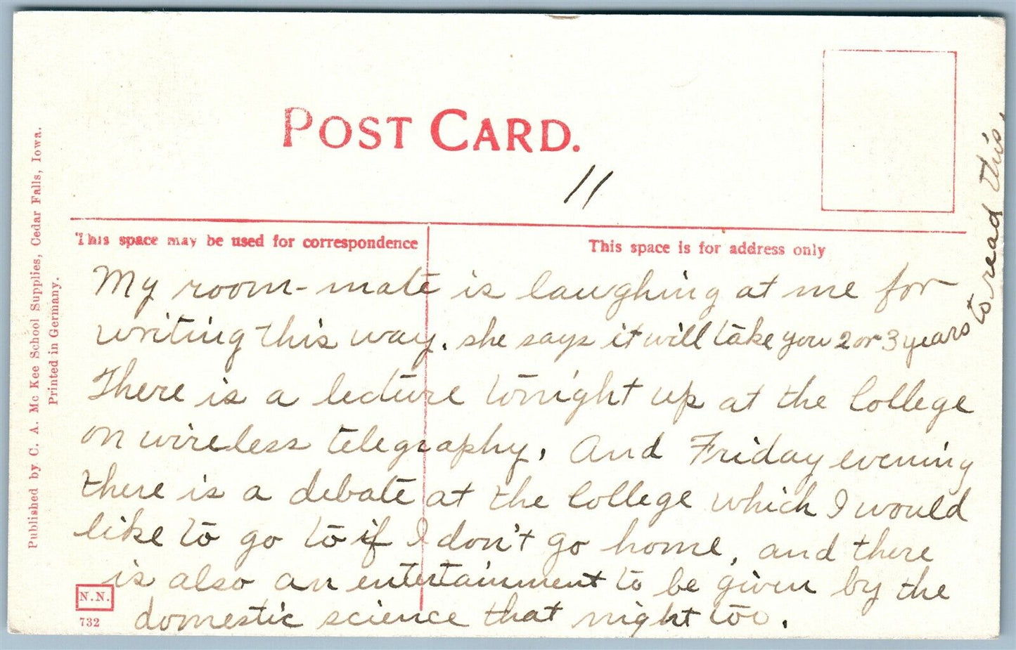 CEDAR FALLS IA M.E. CHURCH 8th & WASHINGTON STS ANTIQUE POSTCARD