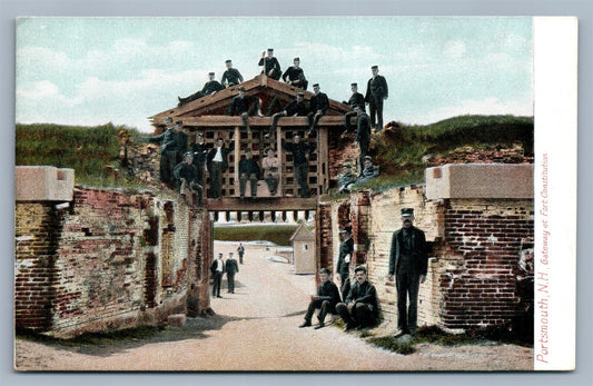 PORTSMOUTH NH FORT CONSTITUTION GATEWAY ANTIQUE POSTCARD