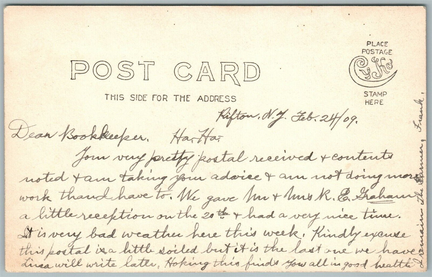 WEATHERLY PA CLOVERDALE FARMS 1909 ANTIQUE REAL PHOTO POSTCARD RPPC