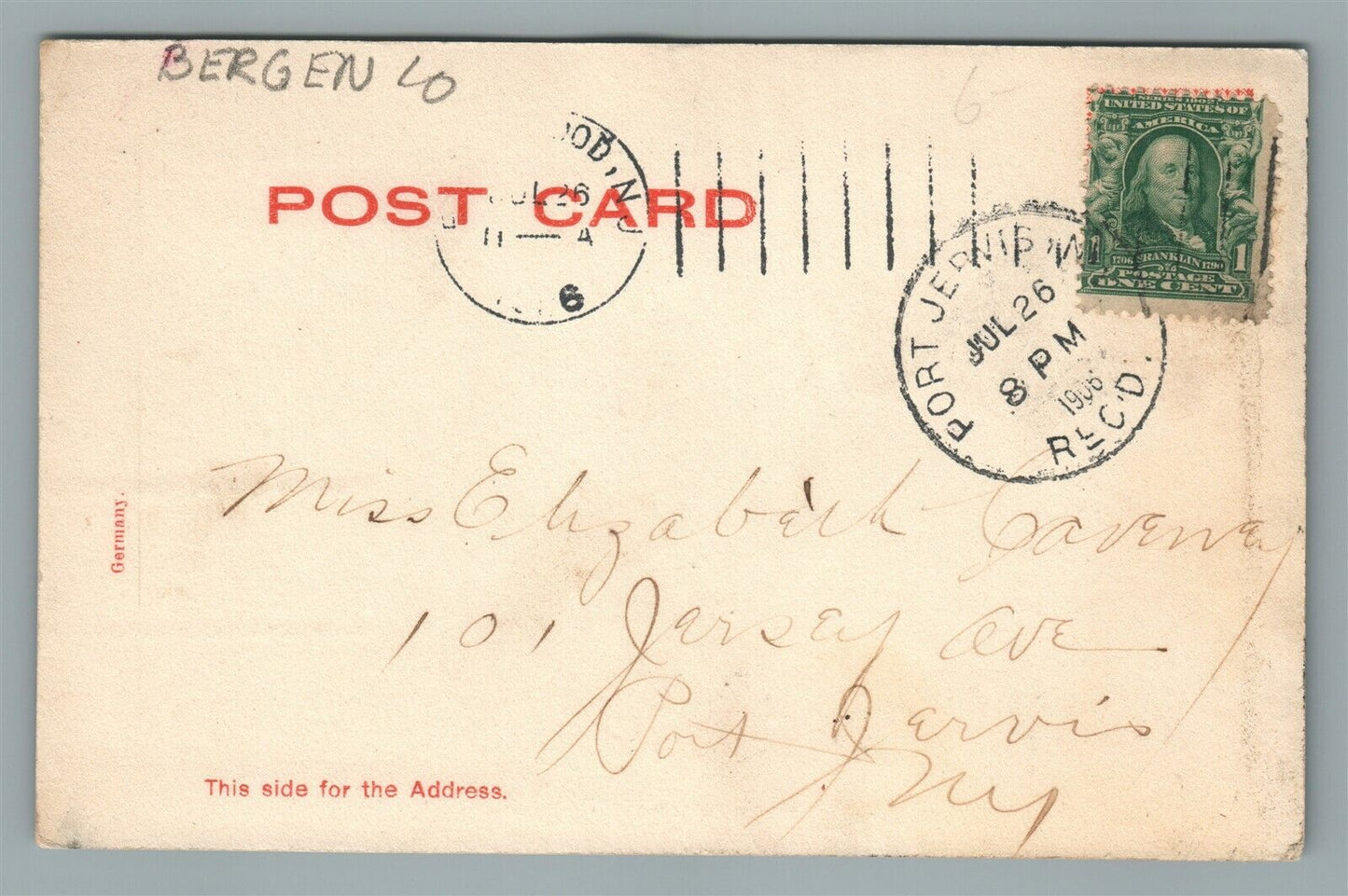 ENGLEWOOD NJ THE LYCEUM ANTIQUE POSTCARD