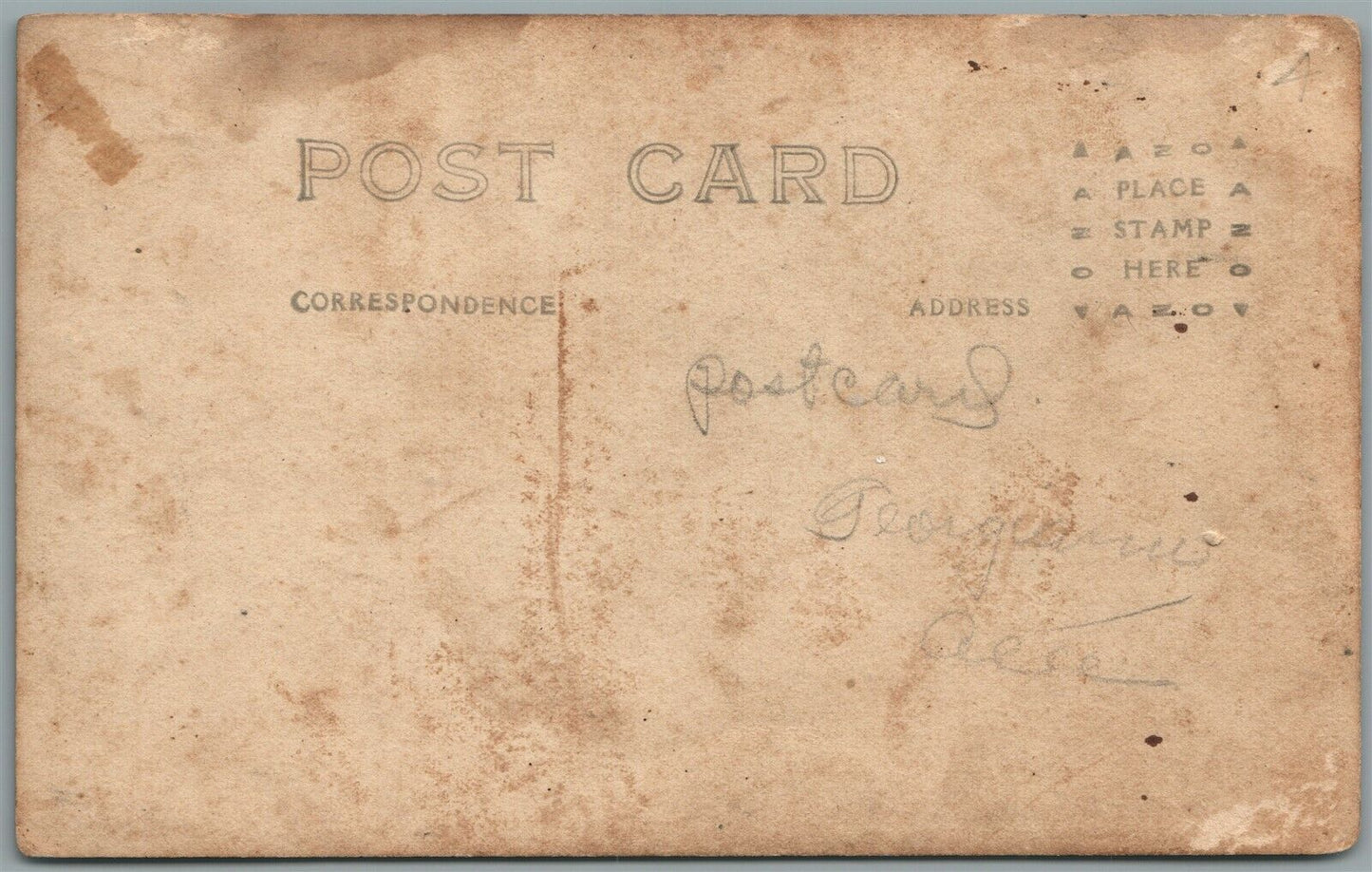 WWI AMERICAN OFFICER ANTIQUE REAL PHOTO POSTCARD RPPC