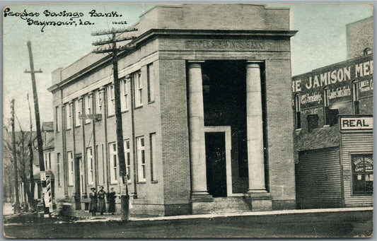 SEYMOUR IA PEOPLES SAVINGS BANK ANTIQUE POSTCARD