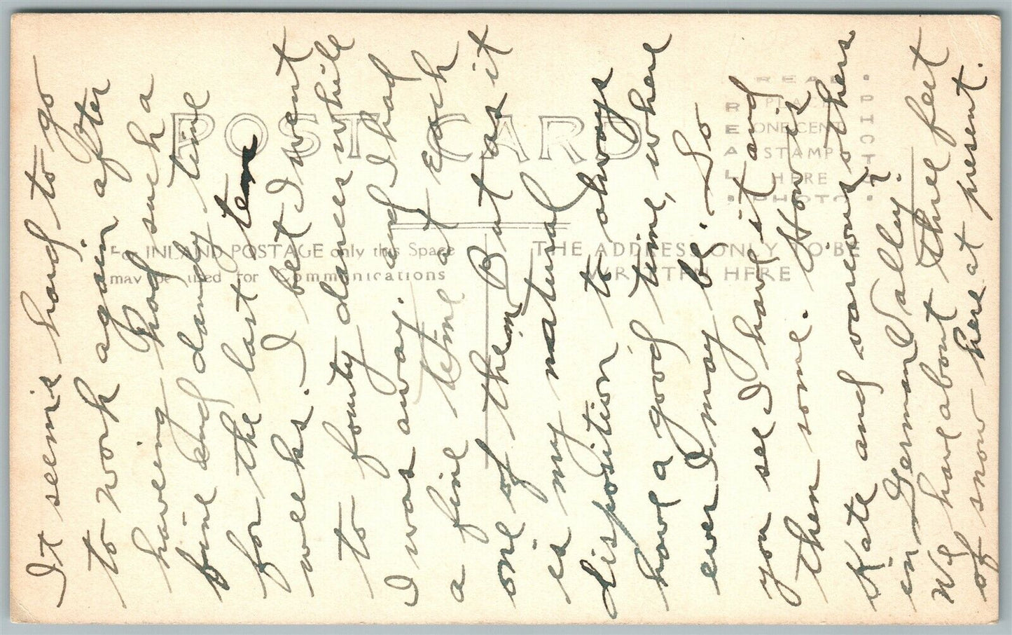 RAINY RIVER  CANADA FISHING EXAGGERATED ANTIQUE REAL PHOTO PC RPPC PHOTOMONTAGE