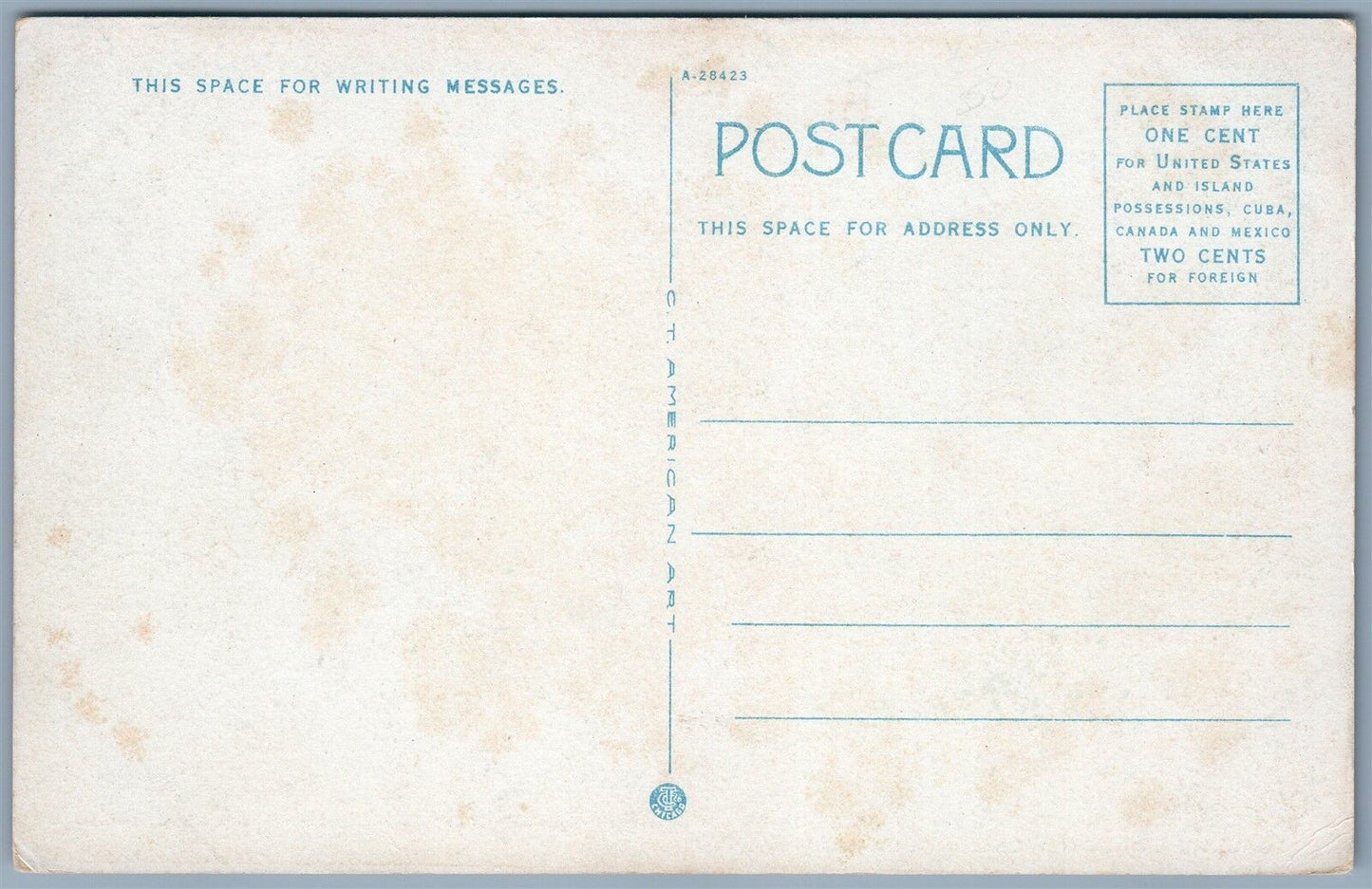 20th CENTURY LIMITED of NY CENTRAL LINES RAILROAD railway 1919 ANTIQUE POSTCARD