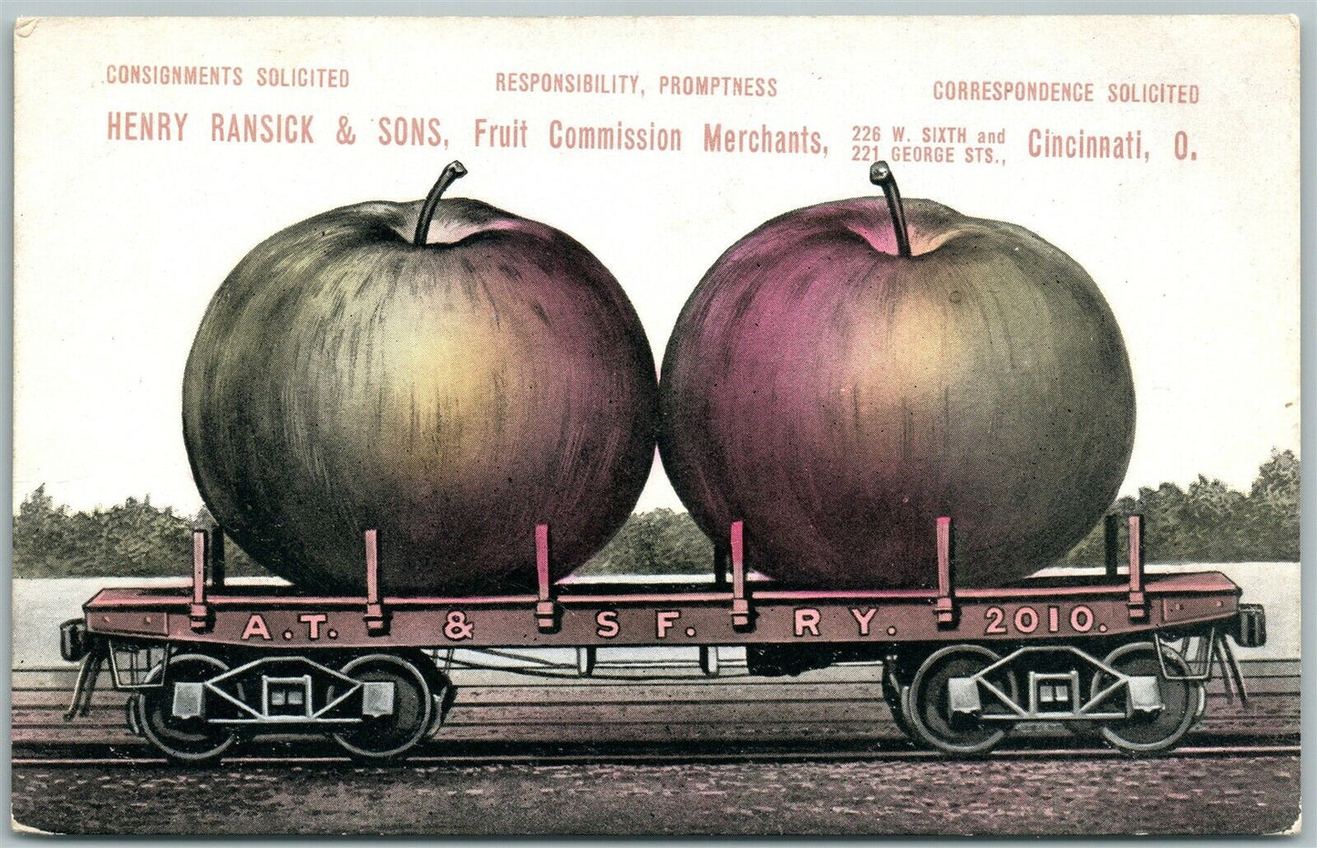 CINCINNATI OH HENRY RANSICK & SONS ADVERTISING EXAGGERATED ANTIQUE POSTCARD