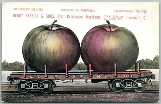 CINCINNATI OH HENRY RANSICK & SONS ADVERTISING EXAGGERATED ANTIQUE POSTCARD