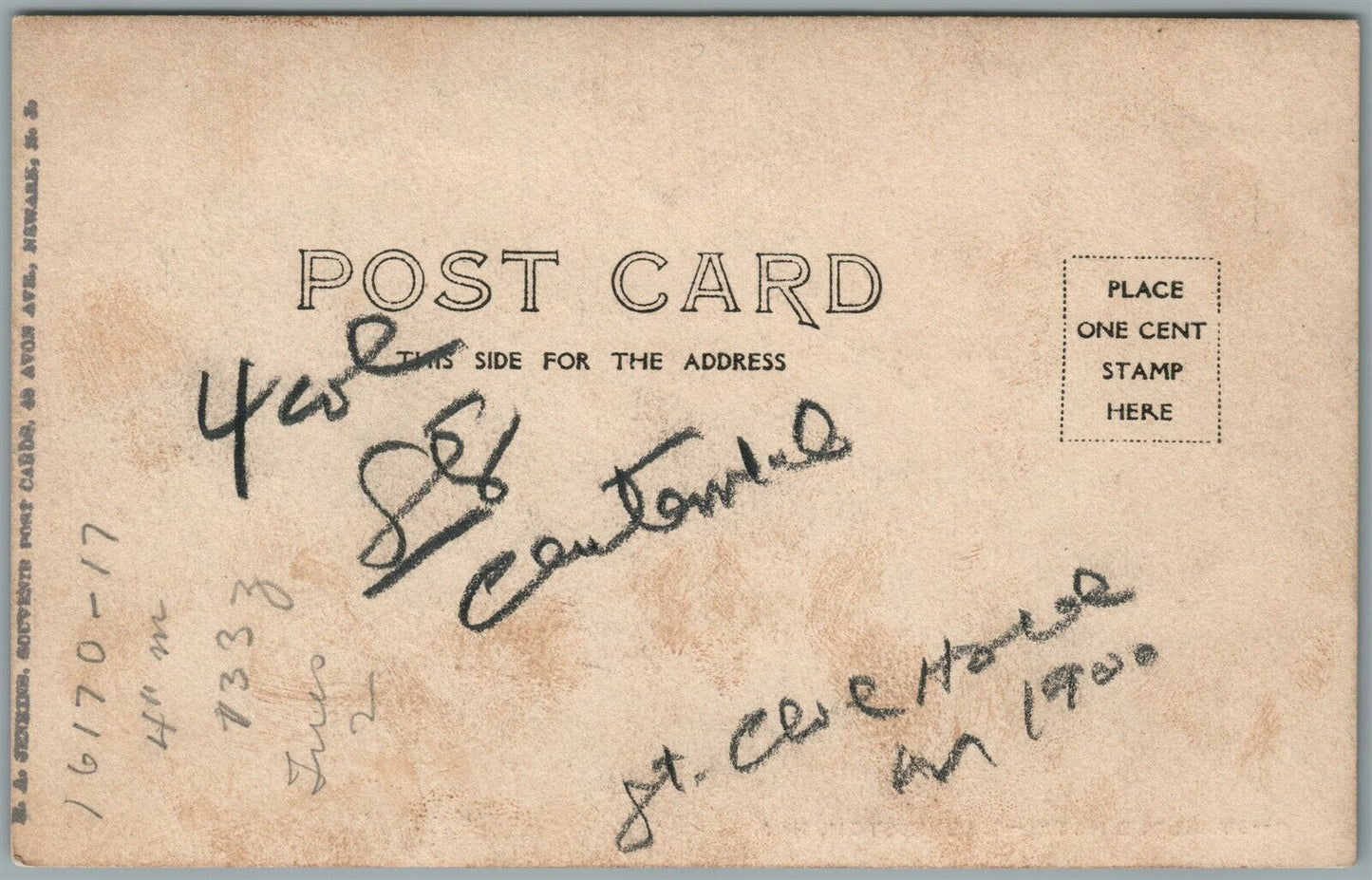 WASHINGTON NJ ST. CLOUD HOTEL ANTIQUE REAL PHOTO POSTCARD RPPC