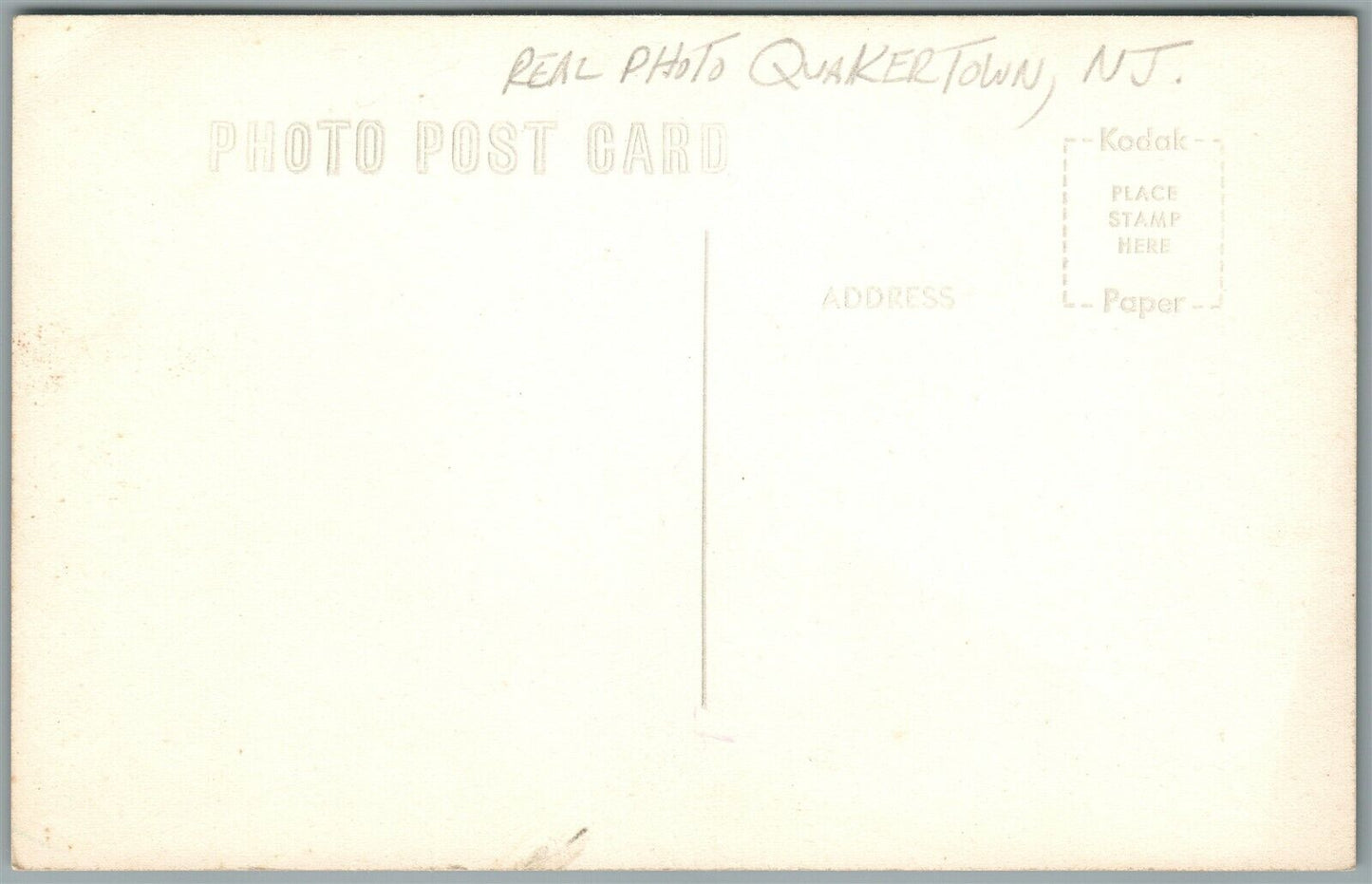 QUAKERTOWN NJ SCENE VINTAGE REAL PHOTO POSTCARD RPPC