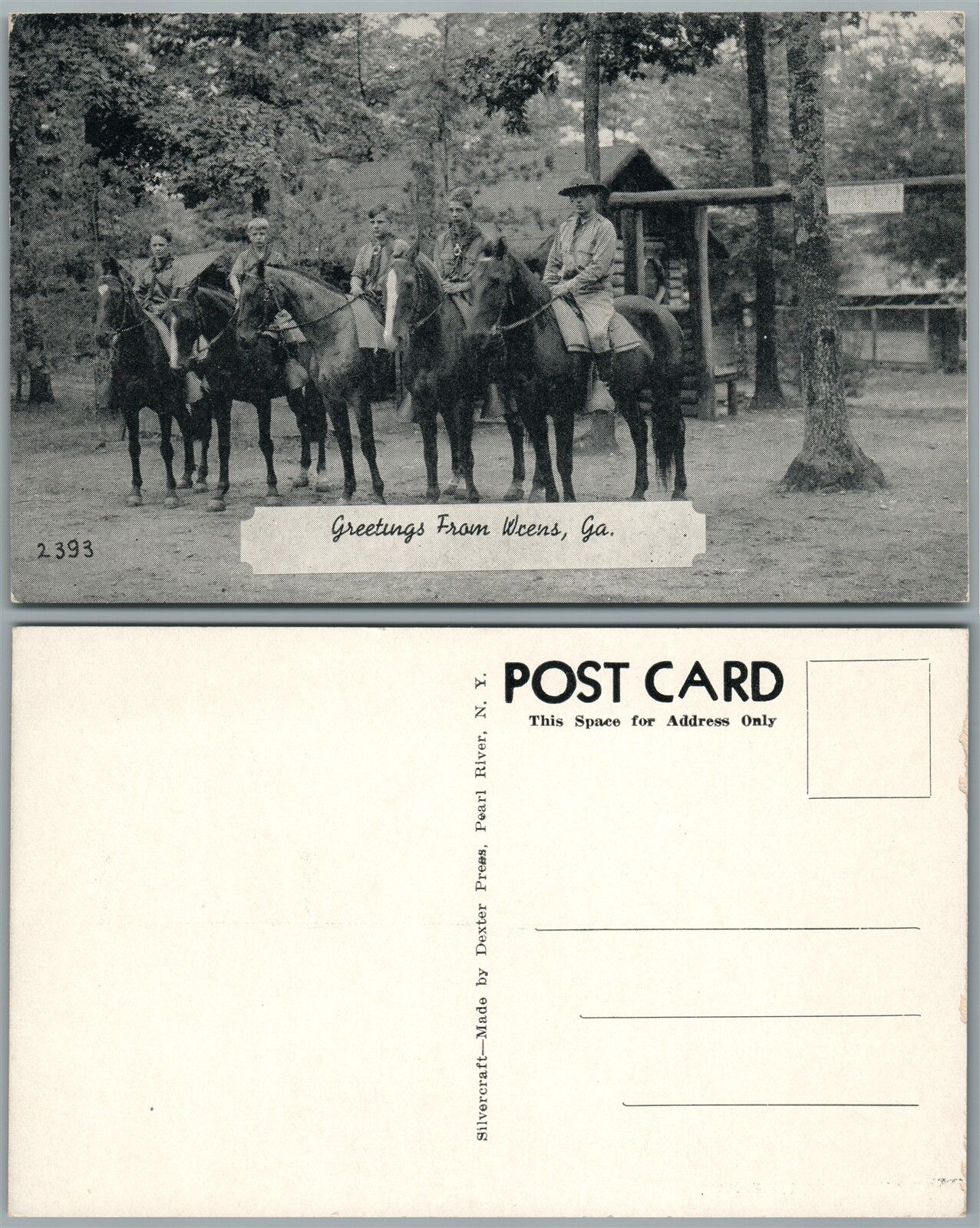 WRENS GA HORSEMEN BOY SCOUTS VINTAGE POSTCARD