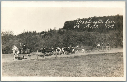 WASHINGTON VT FAIR SEPT. 1913 ANTIQUE REAL PHOTO POSTCARD RPPC