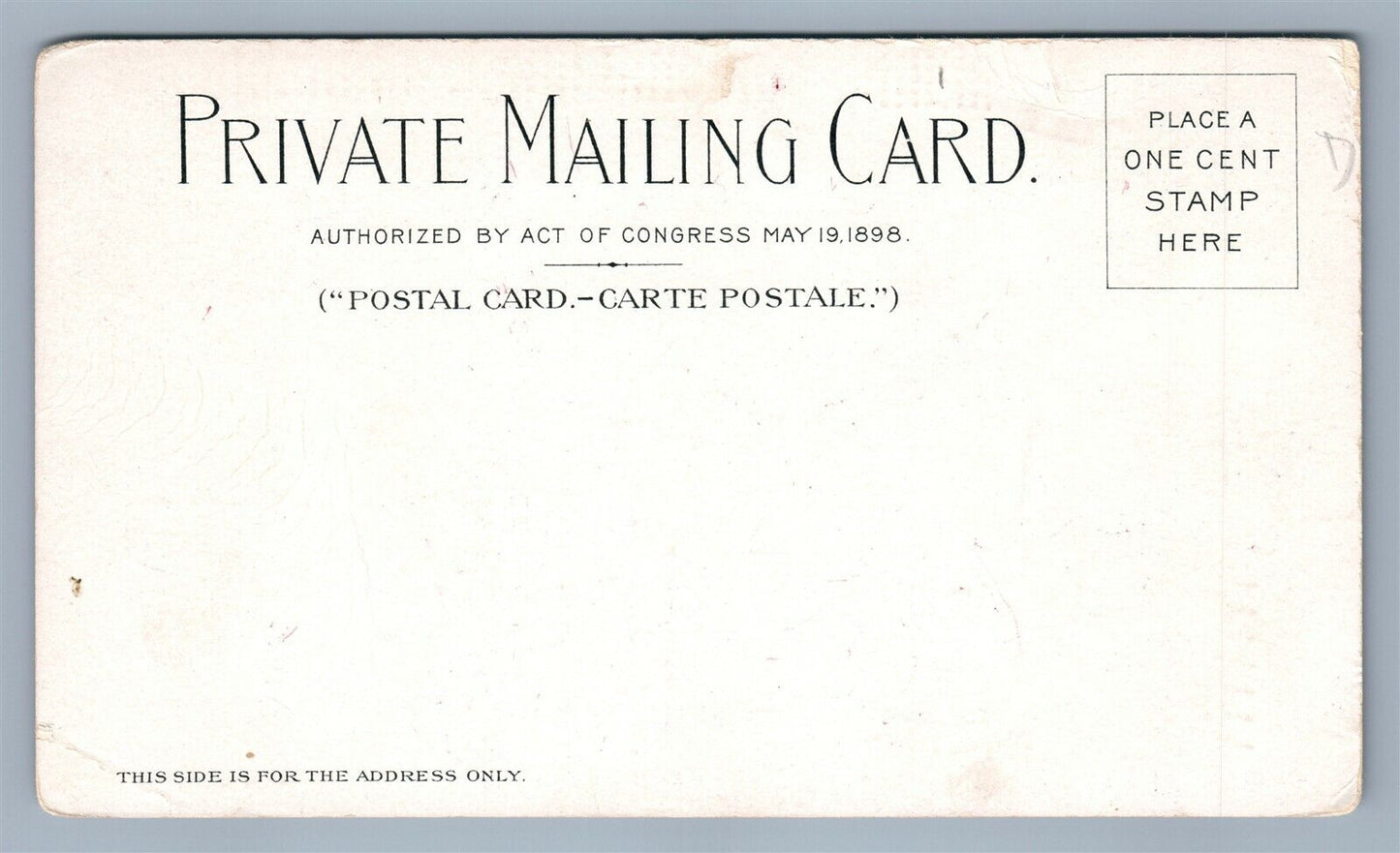 BUFFALO NY ALBRIGHT ART GALLERY PIONEER PRIVATE MAILING CARD ANTIQUE POSTCARD