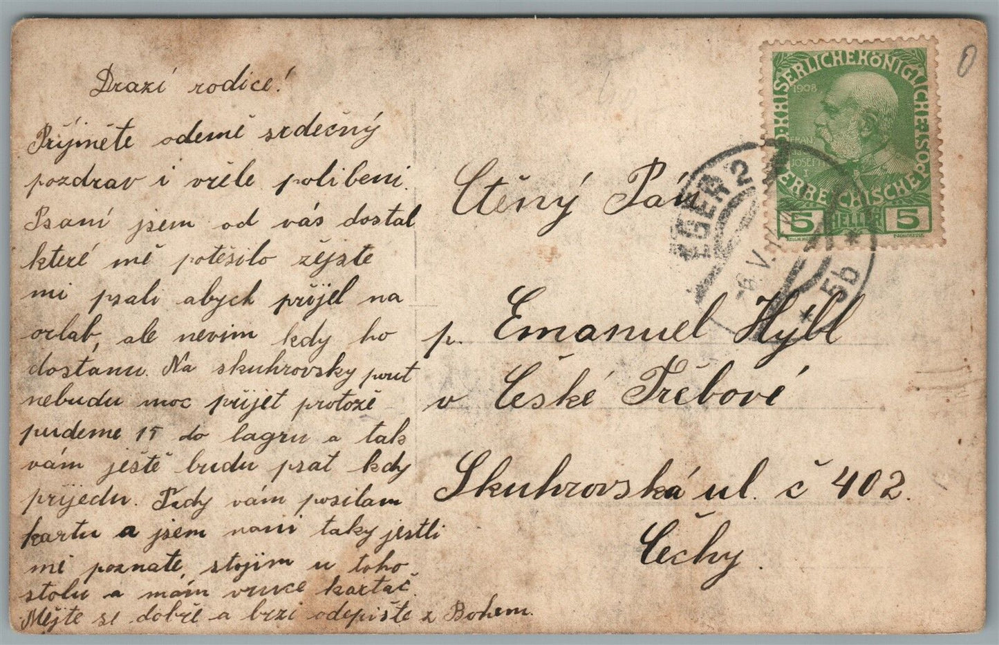 CZECH ARMY WWI ERA AUSTRIAN ANTIQUE REAL PHOTO POSTCARD RPPC