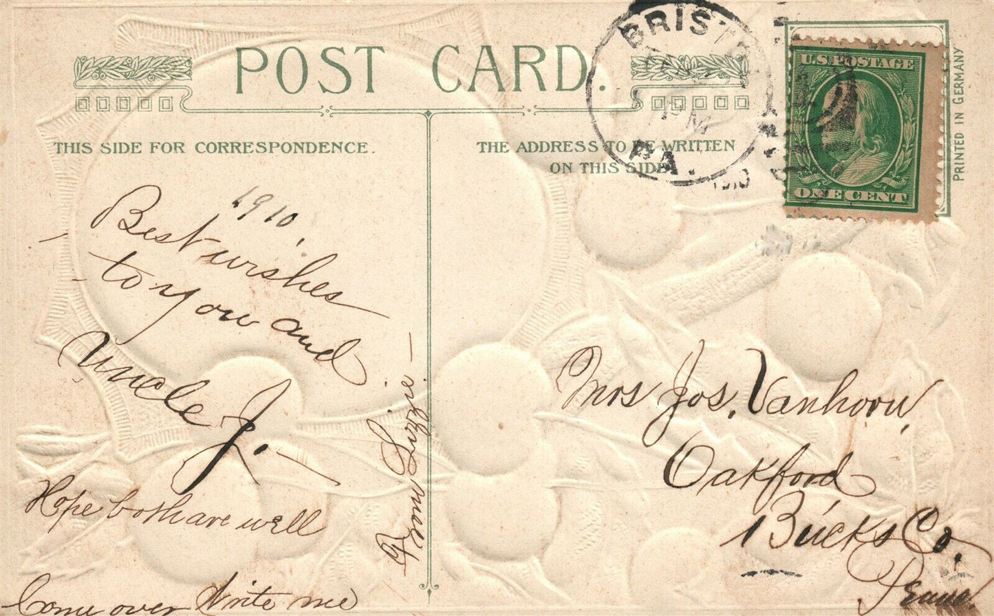 GEORGE WASHINGTON EMBOSSED 1910 ANTIQUE PATRIOTIC POSTCARD