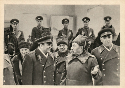 RUSSIAN MARSHAL BUDYONNY on RED ARMY FEAST 1970 VINTAGE POSTCARD