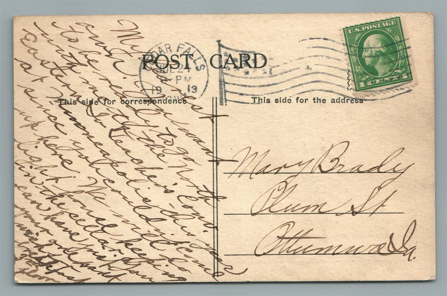 CEDAR FALLS IA ISTC ANTIQUE REAL PHOTO POSTCARD RPPC